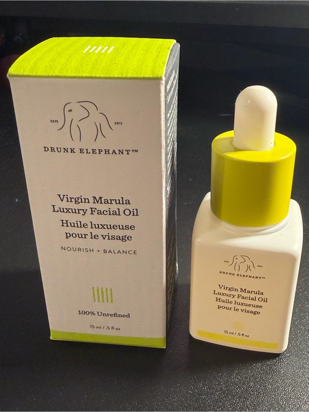 Drunk Elephant Virgin Marula Luxury Facial Oil - Yellow & White Packaging